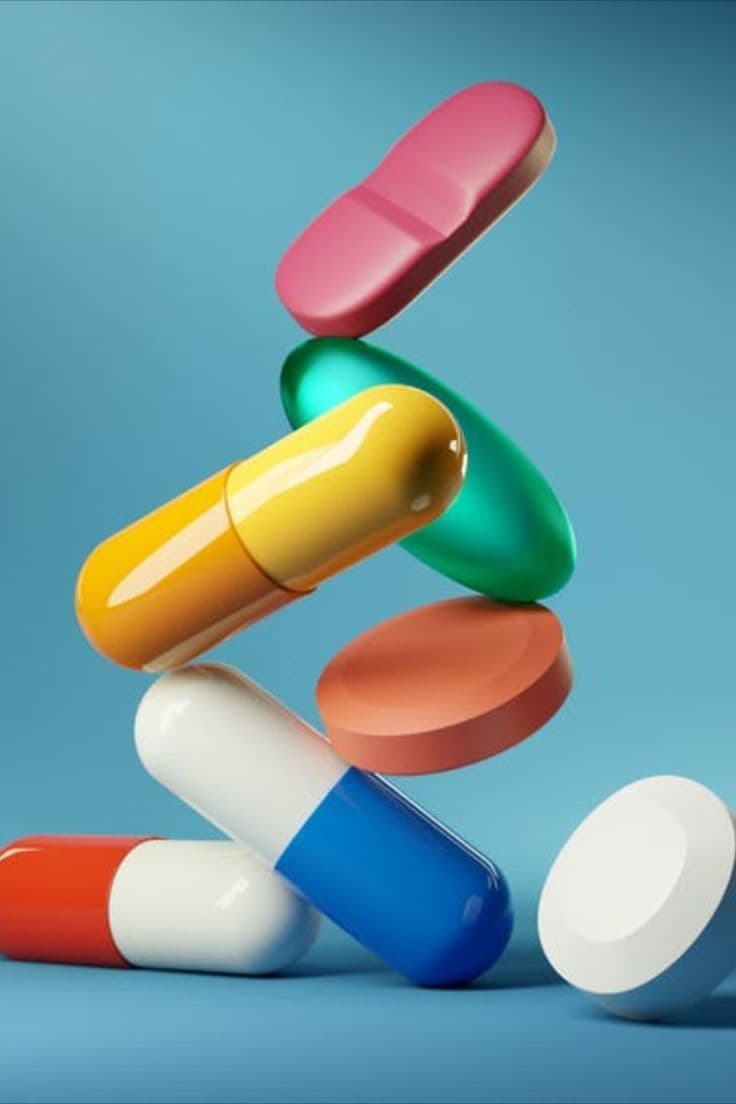 An assortment of tablets and capsules